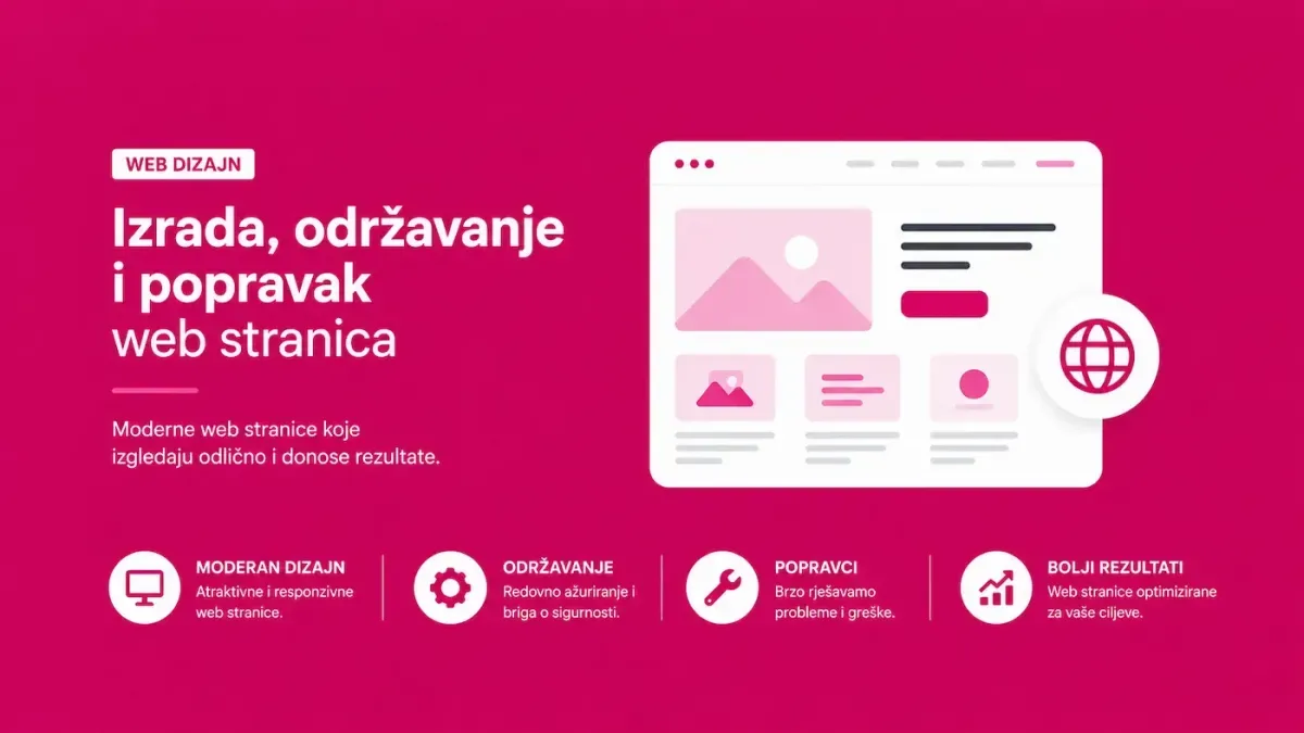 Web dizajn izrada odrzavanje i popravak web stranica ONE easy