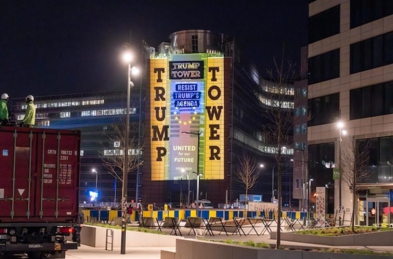 Dugo Selo - dugoselo.info - Greenpeace preuredio sjedište EU-a u Trumpov toranj